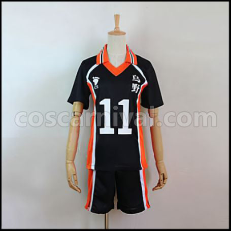 Haikyuu!! Kei Tsukishima Karasuno High School Volleyball Club Middle Blocker Uniform Cosplay Costume coscarnival - Front View