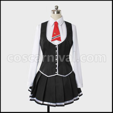 Kamigami no Asobi Kusanagi Yui School Uniform Cosplay Costume coscarnival - Back View