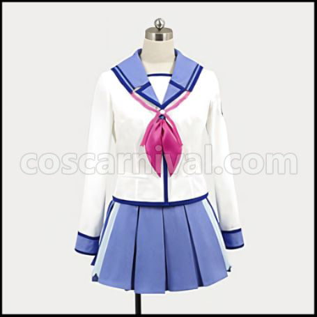 Angel Beats! SSS Uniform Yui Cosplay Costume coscarnival - Front View