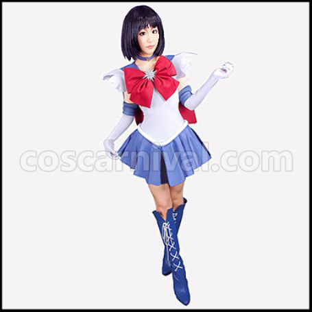 Sailor Moon Hotaru Tomoe Sailor Saturn Cosplay Costume coscarnival - Front View