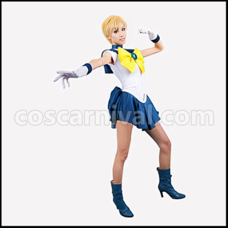 Sailor Moon Haruka Tenou Sailor Uranus Cosplay Costume coscarnival - Front View