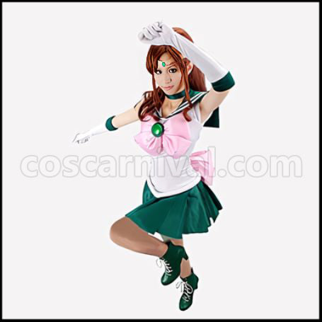 Sailor Moon Makoto Kino Sailor Jupiter Cosplay Costume coscarnival - Front View