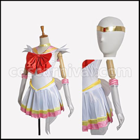Sailor Moon Chibiusa Sailor Chibi Moon Battle Outfit Cosplay Costume coscarnival - Back View
