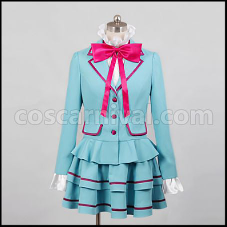 Suite PreCure Kanade Minamino / Cure Rhythm Aria Academy Middle School Uniform Cosplay Costume coscarnival - Front View