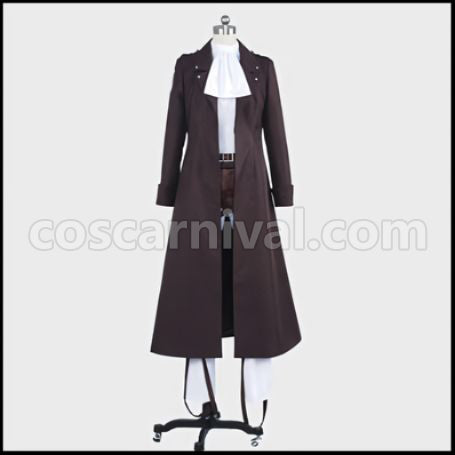 Attack on Titan Wings of Counterattack Online Captain Levi Special Night Operations Soldier Cosplay Costume coscarnival - Front View