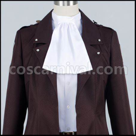 Attack on Titan Wings of Counterattack Online Captain Levi Special Night Operations Soldier Cosplay Costume coscarnival - Back View
