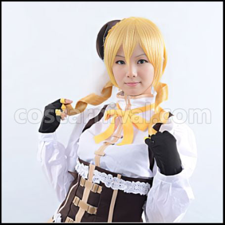 Mahou Shoujo Madoka Magica Tomoe Mami Cosplay Costume New Edition by coscarnival - Back View