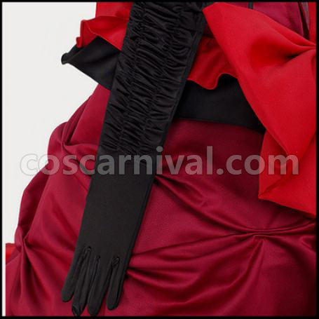 Black Butler Madam Red Ball Gown Cosplay Costume coscarnival - Hem Detail