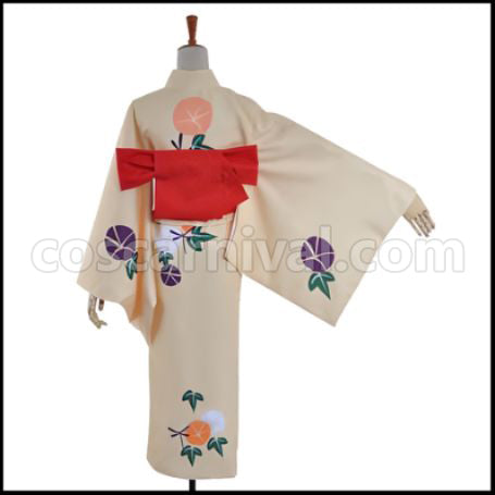 Puella Magi Madoka Magica the Movie Mami Tomoe Yukata Cosplay Costume coscarnival - Back View