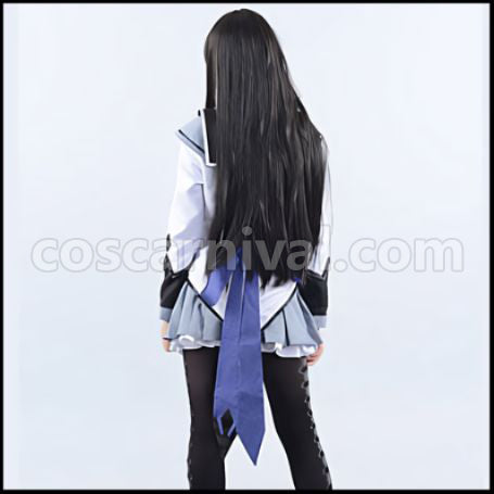 Mahou Shoujo Madoka Magica Akemi Homura Costume + Wig 2-Piece Set by coscarnival - Cuff Style