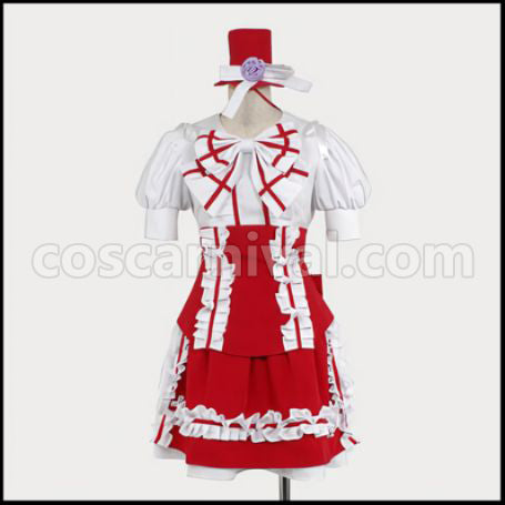 Macross F Gemini Constellation Formal Dress Ranka Lee Cosplay Costume coscarnival - Detail Close-up