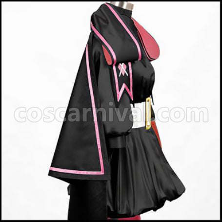 Macross Frontier the Movie The False Songstress Black Cosplay Costume coscarnival - Hem Detail