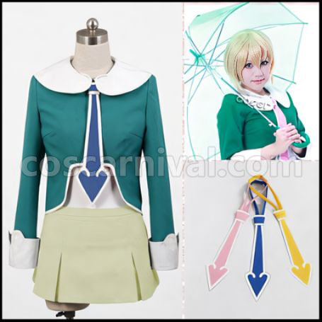 Star Driver Takuto Wako Agemaki Southern Cross Academy Female Uniform Outfit and Wig Set coscarnival - Front View