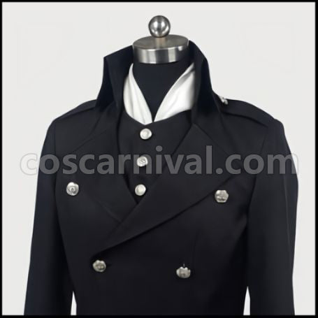Hakuoki Saito Hajime Western Outfit Costume + Wig Set coscarnival - Back View