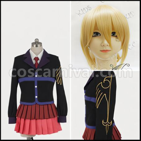 Umineko When They Cry Ushiromiya Shizuka Outfit + Wig 2-Piece Set coscarnival - Front View