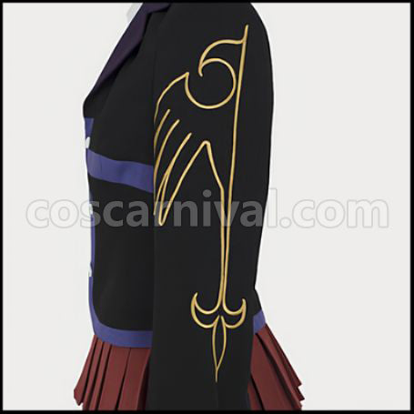 Umineko When They Cry Ushiromiya Shizuka Outfit + Wig 2-Piece Set coscarnival - Back View