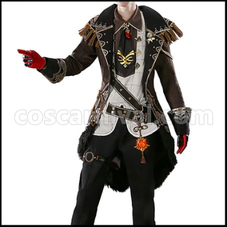 Genshin Impact Diluc Custom Made Cosplay Costume coscarnival - Front View