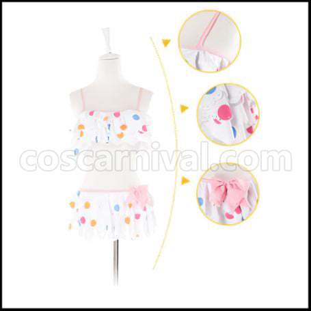 Toaru Kagaku no Railgun S Misaka Mikoto Swimsuit Free Size Cosplay Costume coscarnival - Back View