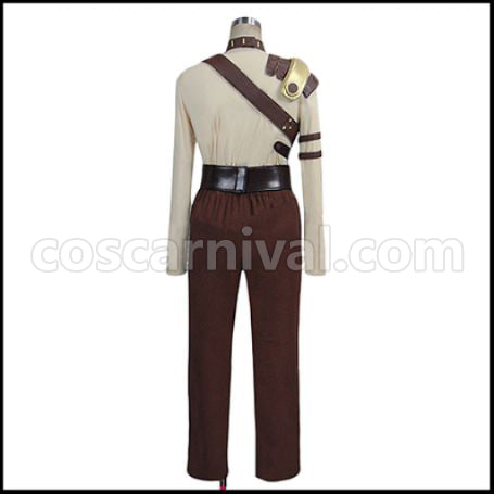 Kabaneri of the Iron Fortress Ikoma Battle Uniform Cosplay Costume coscarnival - Back View