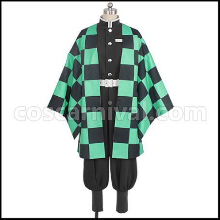 Demon Slayer: Kimetsu no Yaiba Manga Edition Tanjiro Kamado Cosplay Costume coscarnival - Front View