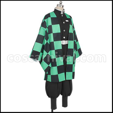 Demon Slayer: Kimetsu no Yaiba Manga Edition Tanjiro Kamado Cosplay Costume coscarnival - Back View