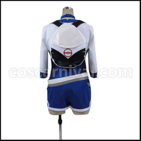 Pok¨¦mon GO Female Beginner Blue Cosplay Costume coscarnival - Back View