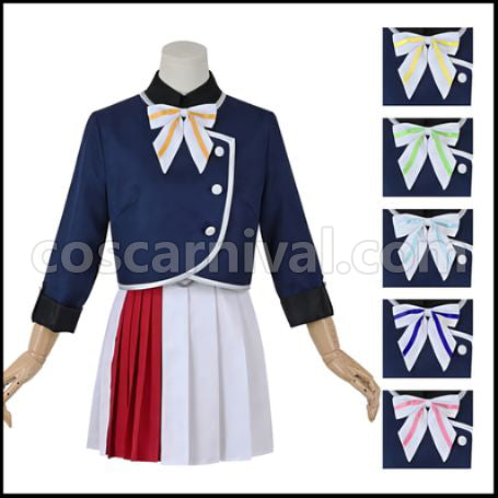Love Live! liella Go!! Restart Six People Insert Song School Uniform Cosplay Costume coscarnival - Front View