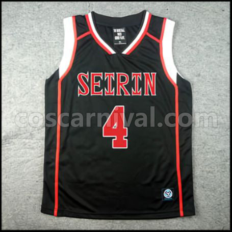 Kuroko's Basketball Seirin High School Junpei Hyuga No. 4 Cosplay Costume coscarnival - Front View
