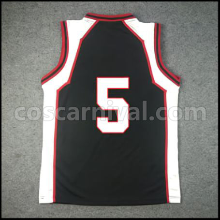 Kuroko's Basketball Seirin High School No. 5 Shun Izuki Cosplay Costume coscarnival - Back View