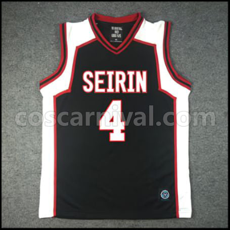 Kuroko's Basketball Seirin High School No. 4 Junpei Hyuga Cosplay Costume coscarnival - Front View