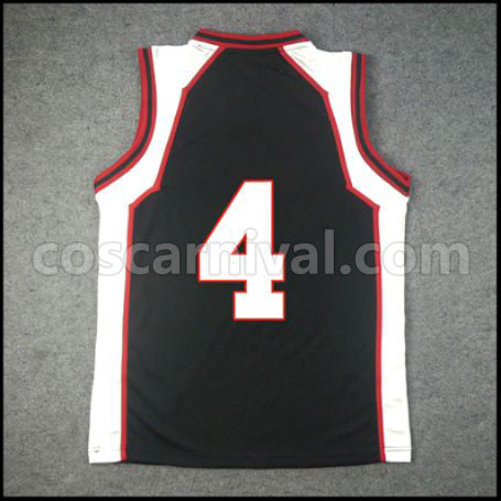 Kuroko's Basketball Seirin High School No. 4 Junpei Hyuga Cosplay Costume coscarnival - Back View