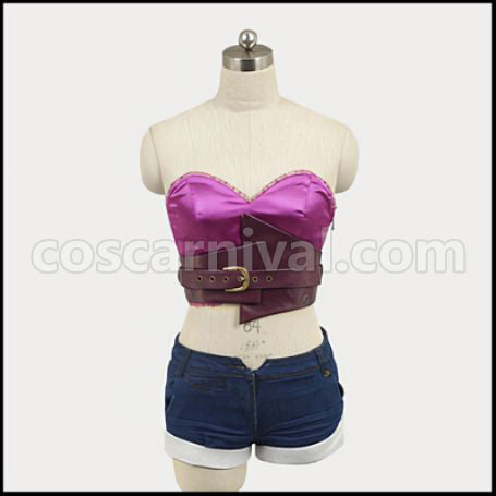 Macross F Movie Sheryl Nome Obelisk Outfit + Wig 2 Piece Set coscarnival - Material Texture
