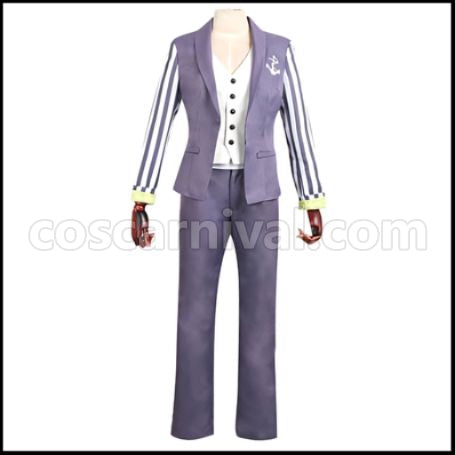 A3! Summer Group Patterned Uniform Sumera Tenma Cosplay Costume coscarnival - Front View