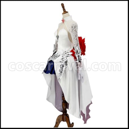 SINoALICE Justice Snow White Cosplay Costume Version 1 coscarnival - Back View
