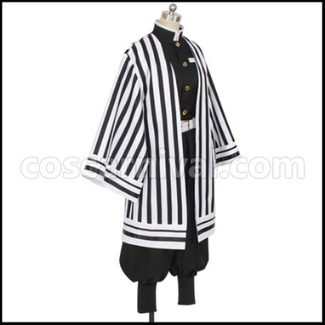 Demon Slayer: Kimetsu no Yaiba Serpent Pillar Obanai Iguro Cosplay Costume coscarnival - Back View