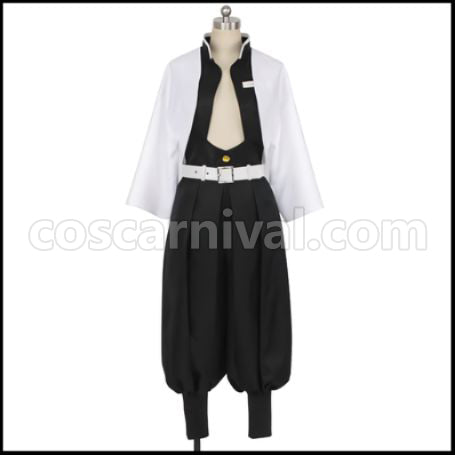 Demon Slayer: Kimetsu no Yaiba Wind Pillar Sanemi Shinazugawa Cosplay Costume coscarnival - Front View