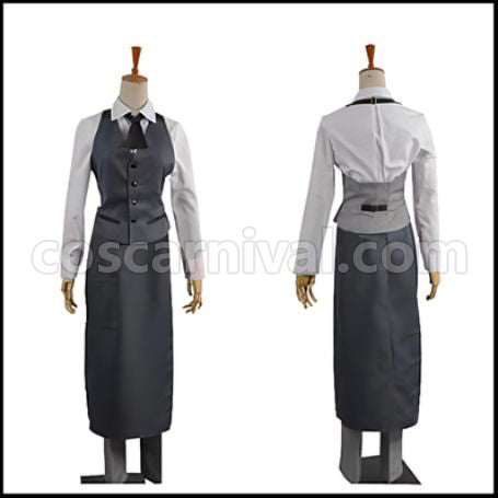 Tokyo Ghoul Ken Kaneki / Kaneki / Centipede Cafe Uniform Cosplay Costume Coscarnival - Front View