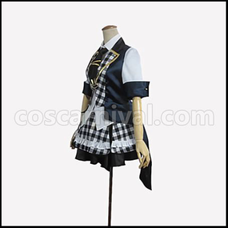AKB0048 Succession Member 9th Generation Oshima Yuko/Yuko Black and White Checker Pattern Cosplay Costume coscarnival - Back View