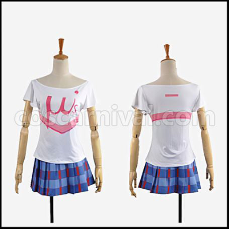 Love Live! Season 2 Episode 13 Insert Song Happy maker Umi Sonoda Cheerleader Cosplay Costume coscarnival - Back View