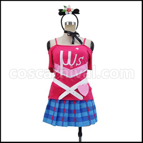 Love Live! Season 2 Insert Song Episode 13 Insert Song Happy maker Maki Nishikino Cheerleader Cosplay Costume coscarnival - Front View