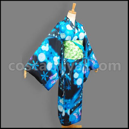 VOCALOID Vocaloid Project DIVA-f Hatsune Miku Kimono Cosplay Costume coscarnival - Back View