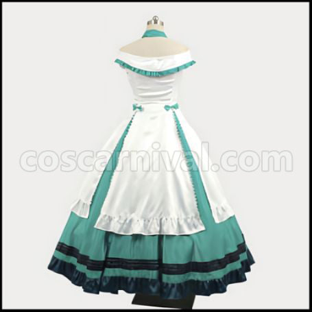 VOCALOID "Hitobashira Alice" Hatsune Miku Cosplay Costume coscarnival - Back View