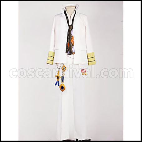 Uta no Prince-sama Maji LOVE 2000% White Badge Ren Jinguji Cosplay Costume coscarnival - Front View