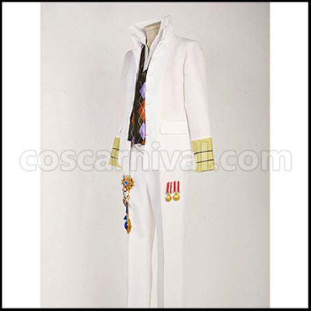 Uta no Prince-sama Maji LOVE 2000% White Badge Ren Jinguji Cosplay Costume coscarnival - Back View