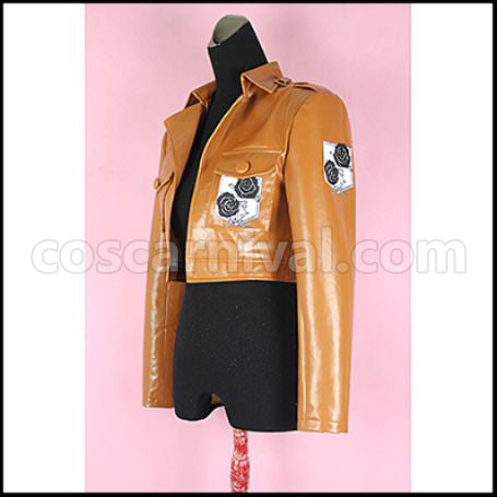Attack on Titan Garrison Regiment Coat Cosplay Costume coscarnival - Back View