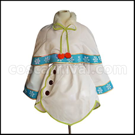 VOCALOID Snow Miku 2015 Snow Miku (Hatsune Miku) Cosplay Costume coscarnival - Front View