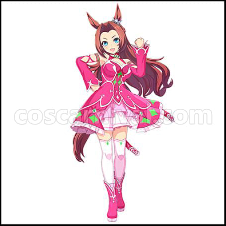 Uma Musume Pretty Derby Kawakami Princess Cosplay Costume coscarnival - Front View