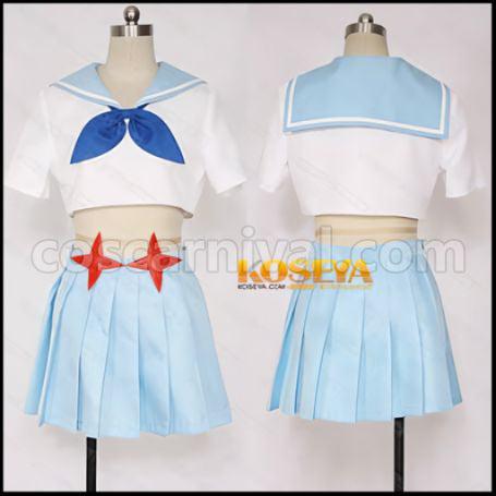 Kill la Kill Mako Mankanshoku Fight Club-Specialized Two-Star Goku Uniform Cosplay Costume coscarnival - Back View