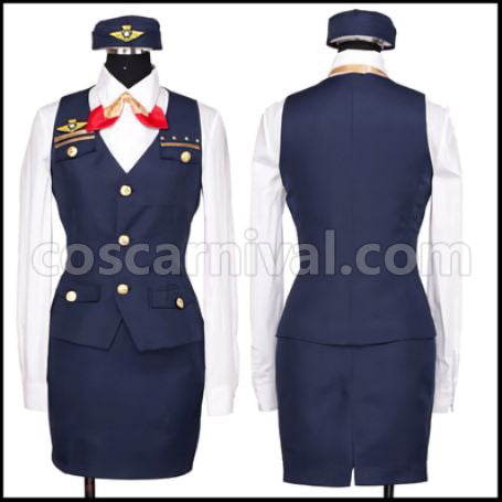 Uta no Prince-sama Shining Airlines Shibuya Tomochika Cosplay Costume Ver2 coscarnival - Front View