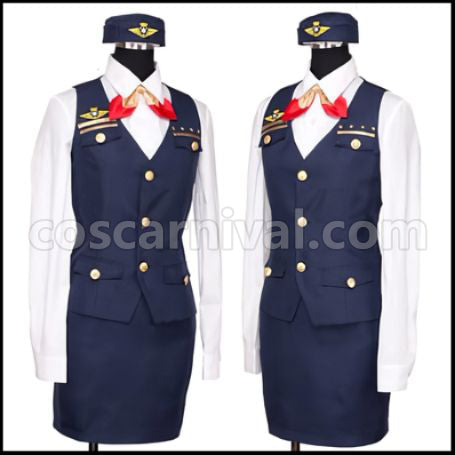 Uta no Prince-sama Shining Airlines Shibuya Tomochika Cosplay Costume Ver2 coscarnival - Back View